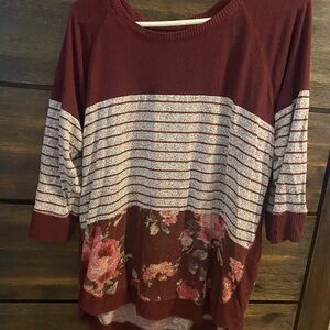 Maurices Burgundy Knit Sweater
